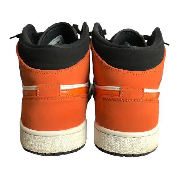 Nike Air Jordan 1 Shattered Backboard Orange Mid Top Shoes Size 9 554724-058 - Picture 4 of 9